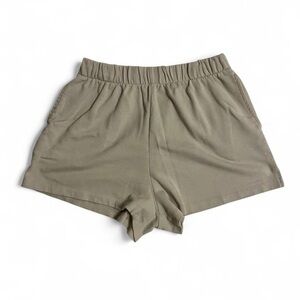 garage cream sweat shorts